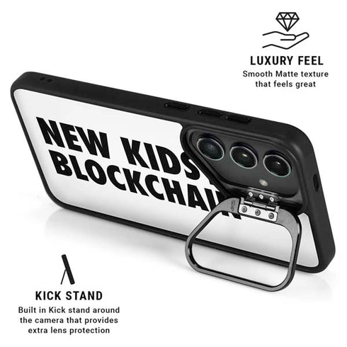 New Kids On The Blockchain Galaxy S24 FE Kickstand Case